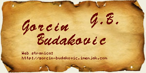 Gorčin Budaković vizit kartica
